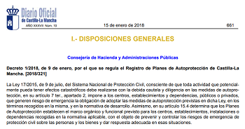 Decreto 1/2018, de 9 enero